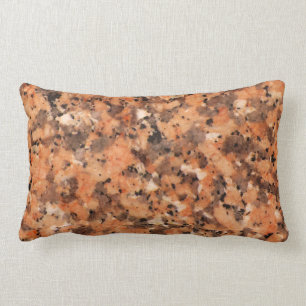 Spotted Rock Texture Lively Pattern Orange Black Lumbar Pillow