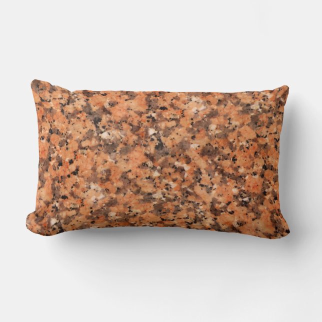 Spotted Rock Texture Lively Pattern Orange Black Lumbar Pillow (Front)