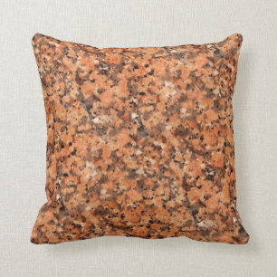 Spotted Rock Texture Lively Pattern Orange Black Throw Pillow