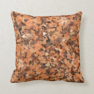 Spotted Rock Texture Lively Pattern Orange Black Throw Pillow