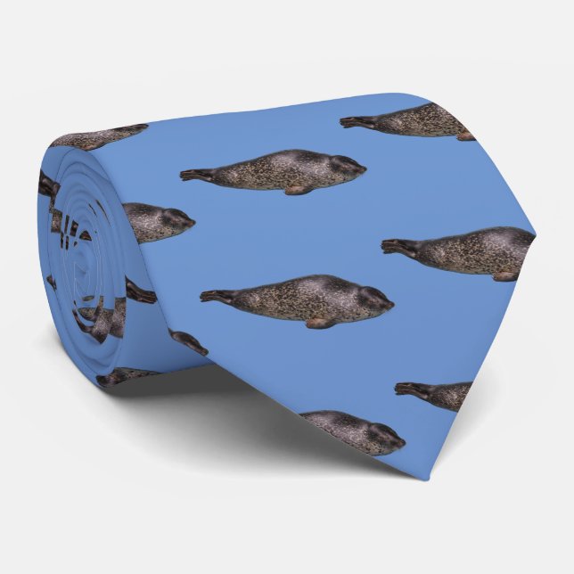 Spotted Seal Tie (Rolled)