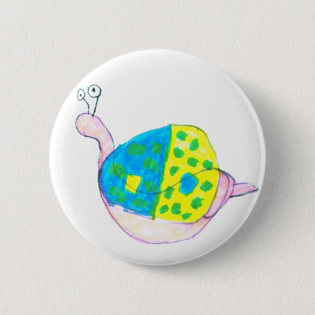 spotted shell snail 2 inch round button (Front)