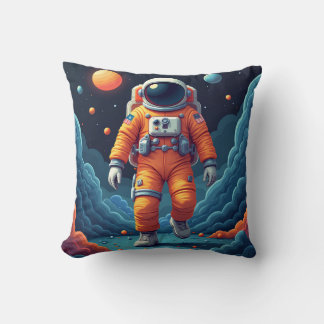 Spotted Spaceman 16*16 Throw Pillow 