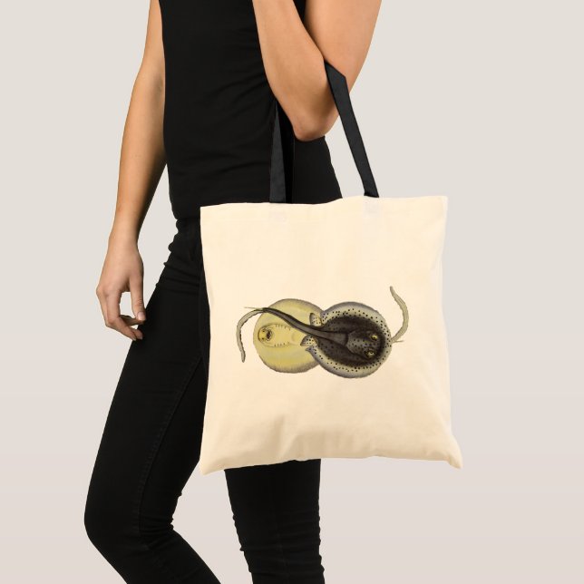 Spotted Stingrays, Vintage Marine Ocean Animals Tote Bag (Front (Product))