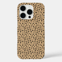 Spotted Tan Black Dots Pattern