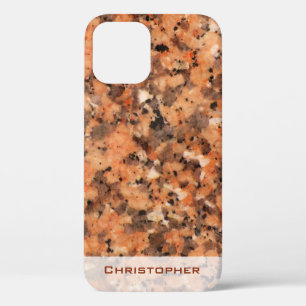 Spottet Rock Structure Dotted Pattern with Name iPhone 12 Case