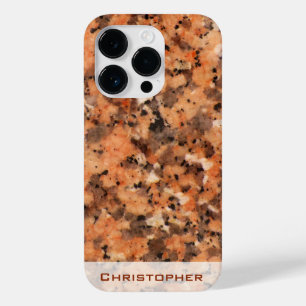 Spottet Rock Structure Dotted Pattern with Name Case-Mate iPhone 14 Pro Case