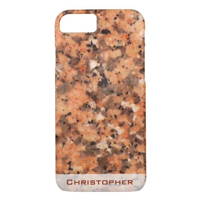 Spottet Rock Structure Dotted Pattern with Name Case-Mate iPhone Case (Back)