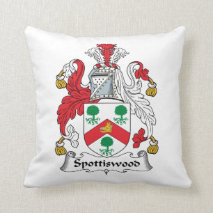 Spottiswood Family Crest Throw Pillow