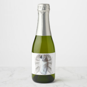 Spotty Angel 7x5cm Mini Sparkling Wine Bottle Labe Label