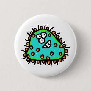 Spotty Cartoon Germ 2 Inch Round Button