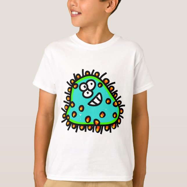 Spotty Cartoon Germ T-Shirt (Front)