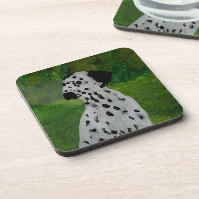 Spotty Dog Art Dalmatian Coaster (Left Side)