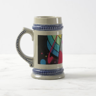 spotty graffiti beer stein