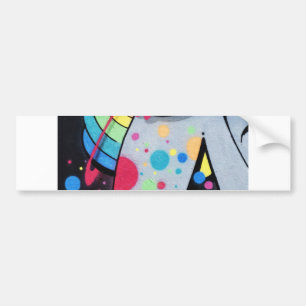 spotty graffiti bumper sticker