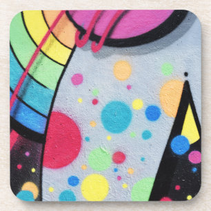 spotty graffiti coaster