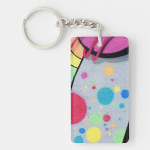 spotty graffiti keychain
