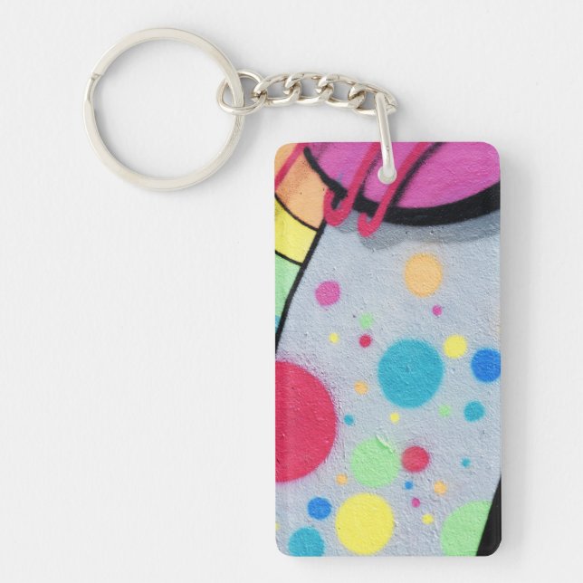 spotty graffiti keychain (Front)