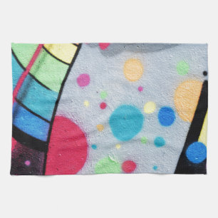 spotty graffiti kitchen towel