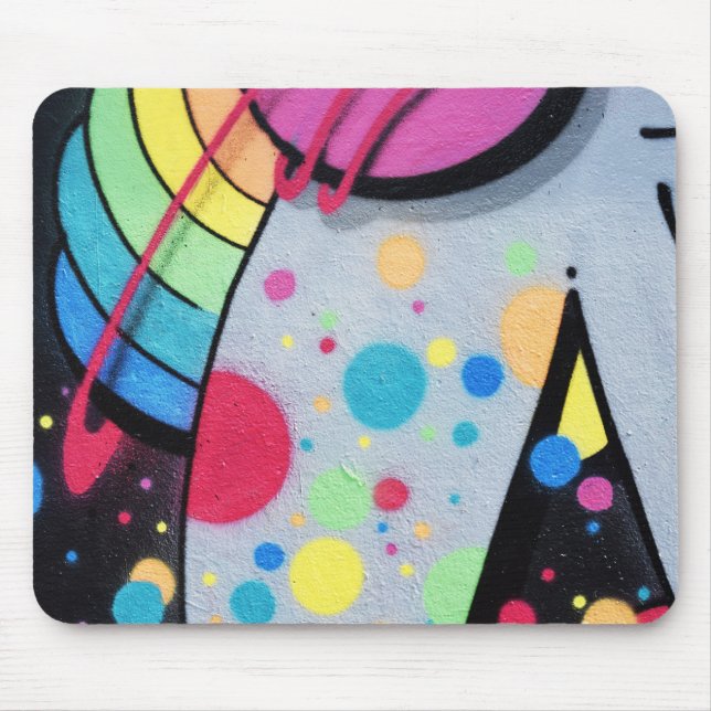 spotty graffiti mouse pad (Front)