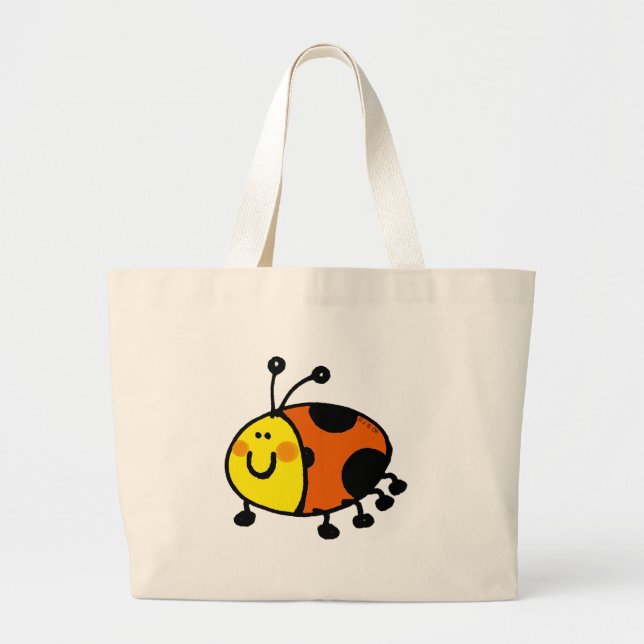 Spotty ladybug large tote bag (Front)