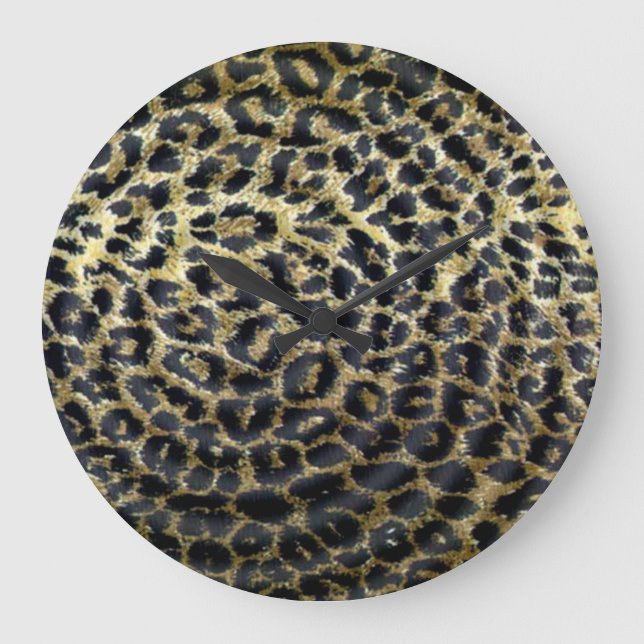 Spotty Leopard Pattern, Large Clock (Front)