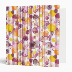 Spotty Striped White Pattern Binder