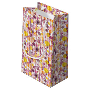 Spotty Striped White Pattern Small Gift Bag