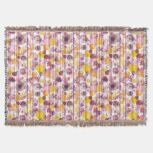 Spotty Striped White Pattern Throw Blanket