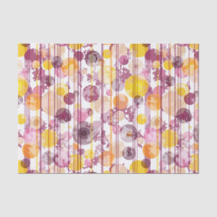 Spotty Striped White Pattern Tissue Paper