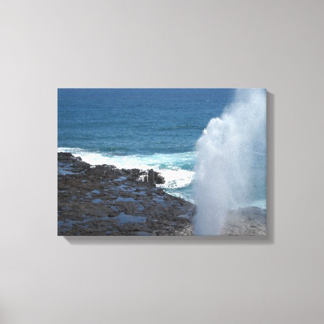 Spouting Horn in Kauai, Hawaii Canvas Print (Front)
