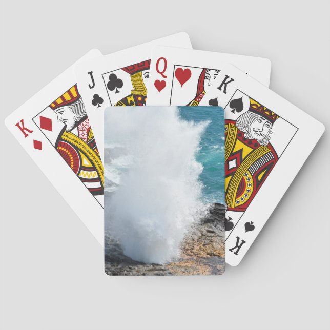 Spouting Horn in Kauai, Hawaii Playing Cards (Back)