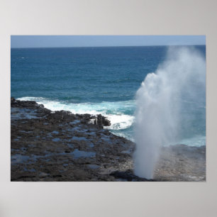 Spouting Horn in Kauai, Hawaii Poster