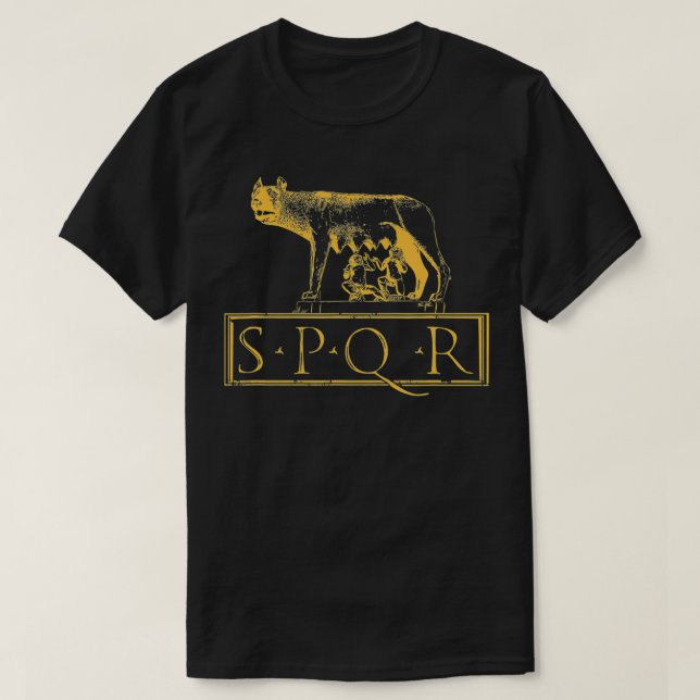 SPQR Ancient Rome Senate Lupa Capitolina  T-Shirt (Design Front)