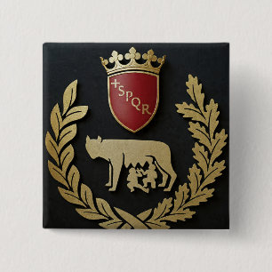 +SPQR Boto Pro Roma 2 Inch Square Button
