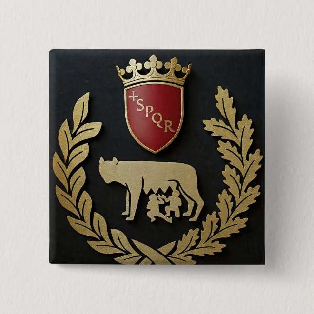 +SPQR Boto Pro Roma 2 Inch Square Button (Front)