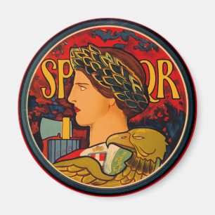 SPQR Italian Emblem Magnet