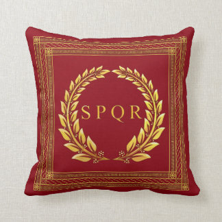 SPQR Laurel Throw Pillow