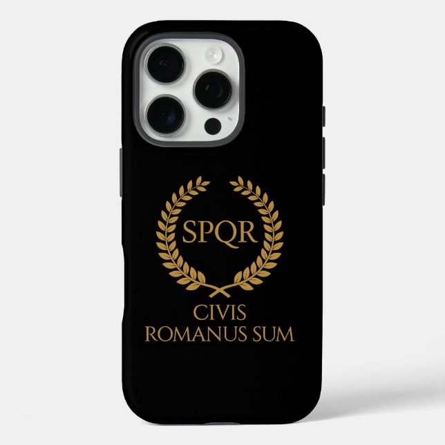 SPQR Roman Emblem – Civis Romanus Sum Laurel Crest Case-Mate iPhone Case (Back)