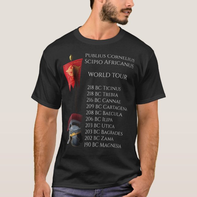 Spqr  Scipio Africanus World Tour  History T-Shirt (Front)