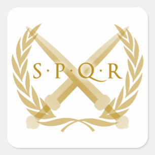 SPQR Symbol Square Sticker