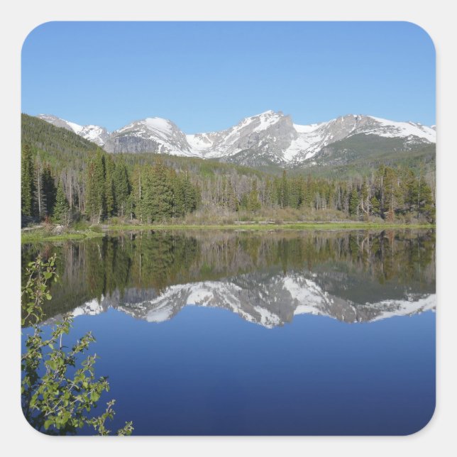 Sprague Lake I at Rocky Mountain National Park Square Sticker (Front)