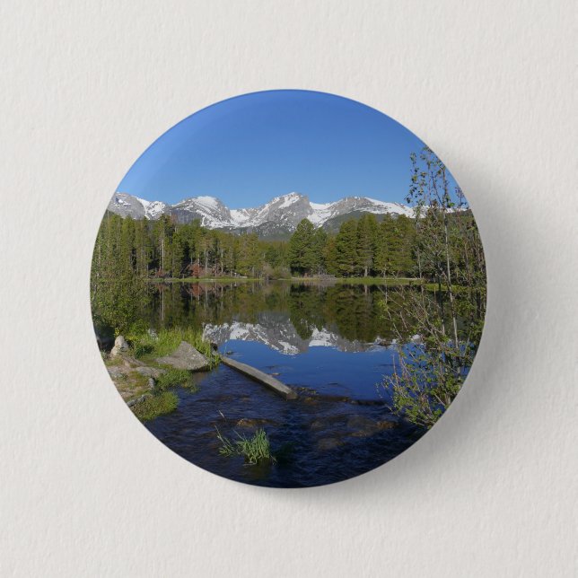 Sprague Lake II at Rocky Mountain National Park 2 Inch Round Button (Front)