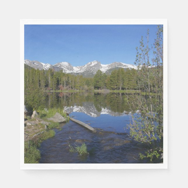Sprague Lake II at Rocky Mountain National Park Napkin (Front)