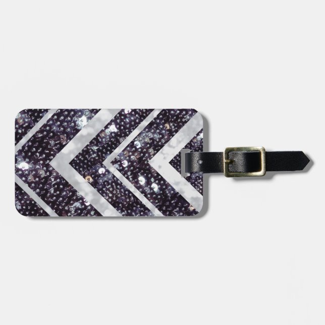 Sprakly Chevron Luggage Tag (Front Horizontal)