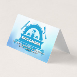 Spray Bottle Squeegee Business Card