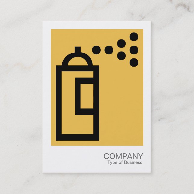 Spray Can - Black on Amber (efc050) Business Card (Front)