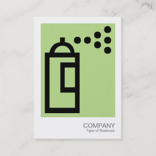 Spray Can - Black on Green b8da89 Business Card