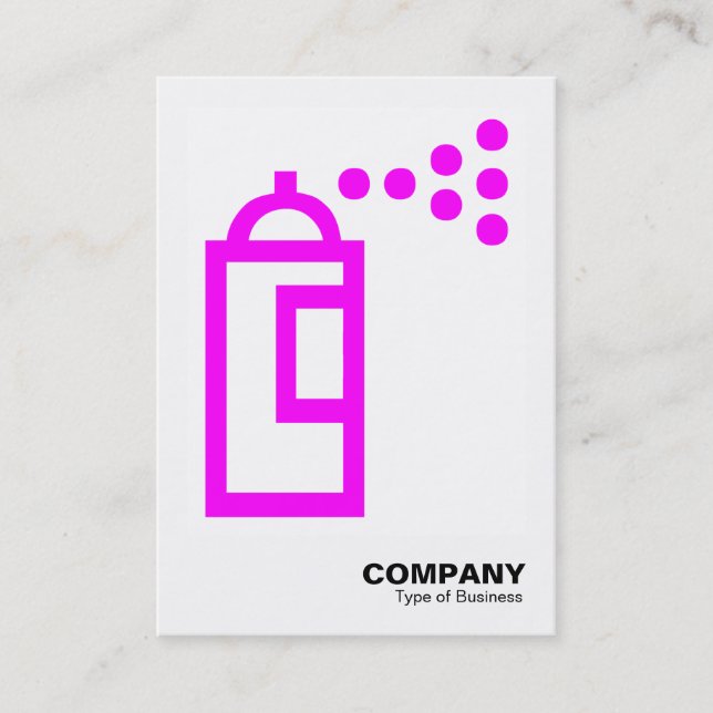 Spray Can - Magenta on White Business Card (Front)