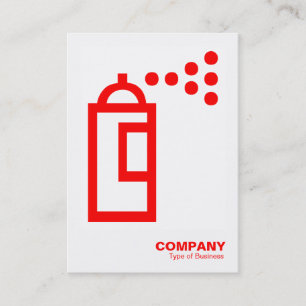 Spray Can - Red on White Business Card
